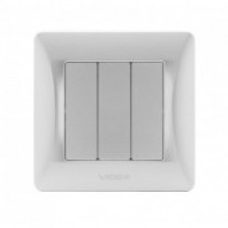BINERA срібний шовк Вимикач внутрішній 3кл Videx - Інтернет-магазин спільних покупок ToGether