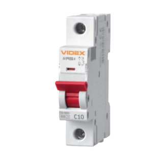 Автоматичний вимикач 1P 10А 4,5 kA VF-RS4-AV1C10 Resist Videx - Інтернет-магазин спільних покупок ToGether