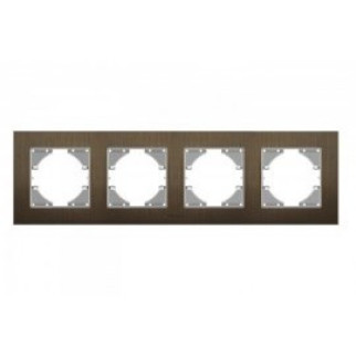 BINERA шоколадний алюміній Рамка горизонтальна 4-а Videx - Інтернет-магазин спільних покупок ToGether