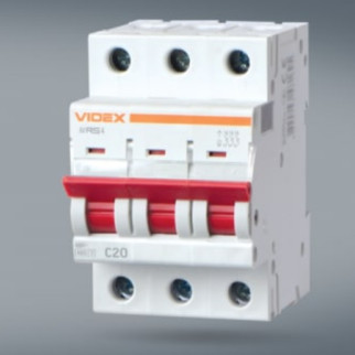 Автоматичний вимикач 3P 63А 4,5 kA VF-RS4-AV3C63 Resist Videx - Інтернет-магазин спільних покупок ToGether