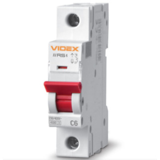 Автоматичний вимикач 1P 6А 4,5 kA VF-RS4-AV1C06 Resist Videx - Інтернет-магазин спільних покупок ToGether