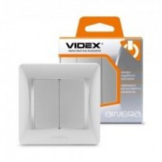 BINERA срібний шовк Вимикач внутрішній 2кл Videx - Інтернет-магазин спільних покупок ToGether