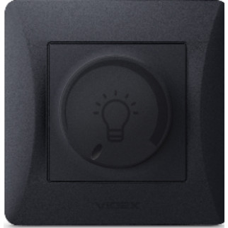 BINERA чорний графіт Вимикач диммерний LED 200W Videx - Інтернет-магазин спільних покупок ToGether