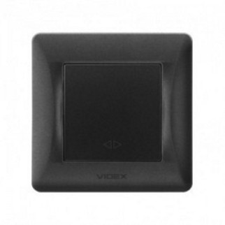BINERA чорний графіт Вимикач внутрішній прохідний 1кл Videx - Інтернет-магазин спільних покупок ToGether