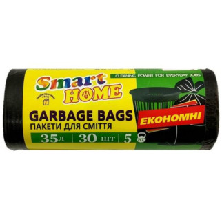 Пакети для сміття 35л 30шт чорний Економні Home SMART - Інтернет-магазин спільних покупок ToGether