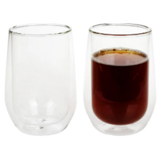 Набір склянок 2шт 450мл з подвійними стінками скло 599-105 БОНА ДИ - Інтернет-магазин спільних покупок ToGether