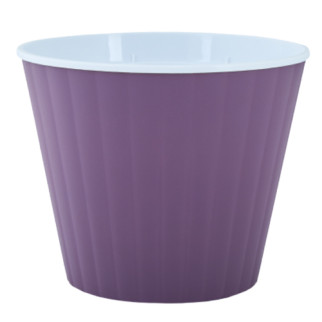 Вазон Ібіс з подвійним дном 15,7*13см фіолетовий/білий Алеана - Інтернет-магазин спільних покупок ToGether