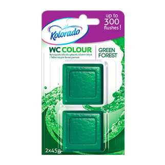 Таблетка для бачка унітазу WC Colour зелений 2шт KOLORADO - Інтернет-магазин спільних покупок ToGether