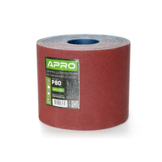 Папір шліфувальний тканинна основа 200мм*50м Р80 APRO - Інтернет-магазин спільних покупок ToGether
