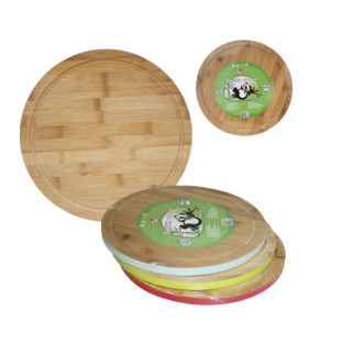 Дошка кухонна d30см бамбук кольоровий кант мікс 8846 S&T - Інтернет-магазин спільних покупок ToGether
