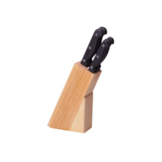 Набір ножів 5 предметів на дерев'яній підставці нержавіюча сталь бакелітові ручки 5121 KAMILLE - Інтернет-магазин спільних покупок ToGether