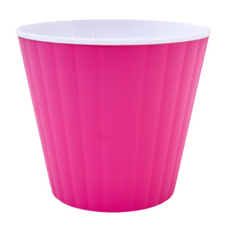 Вазон Ібіс з подвійним дном 15,7*13см темно-рожевий/білий Алеана - Інтернет-магазин спільних покупок ToGether