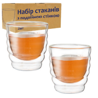 Набір склянок 2шт 200мл з подвійними стінками 202-7 S&T - Інтернет-магазин спільних покупок ToGether