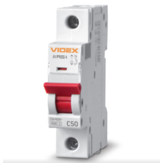 Автоматичний вимикач 1P 50А 4,5 kA VF-RS4-AV1C50 Resist Videx - Інтернет-магазин спільних покупок ToGether