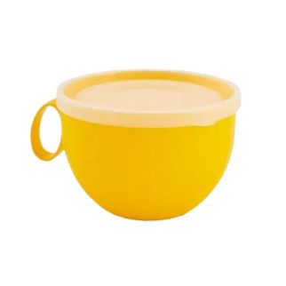 Чашка з кришкою 0,5л пластик темно-жовтий/прозорий Алеана - Інтернет-магазин спільних покупок ToGether