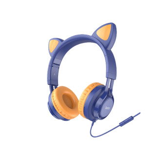 Навушники Veron W36 з мікрофоном Cat ear Midnight Blue - Інтернет-магазин спільних покупок ToGether