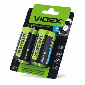 Батарейка калюжна D/LR20 (бл-2шт) Videx - Інтернет-магазин спільних покупок ToGether