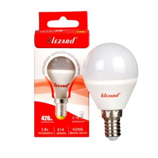 Лампа A45 5W E14 4200К 220V LED GLOB Лезард - Інтернет-магазин спільних покупок ToGether