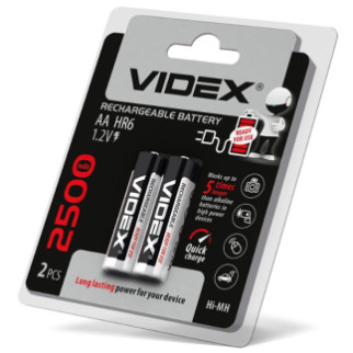 Акумулятор AA/HR06 2500mAh (бл-2шт) Videx - Інтернет-магазин спільних покупок ToGether