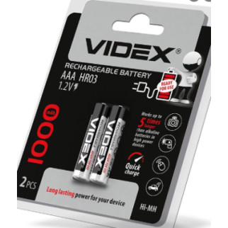Акумулятор AAA/HR03 1000 mAh (бл-2шт) Videx - Інтернет-магазин спільних покупок ToGether