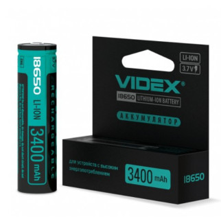 Акумулятор 18650 Li-lon 3400 mAh захист (бл-1шт) Videx - Інтернет-магазин спільних покупок ToGether