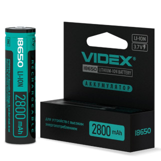 Акумулятор 18650 Li-lon 2800 mAh захист (бл-1шт) Videx - Інтернет-магазин спільних покупок ToGether