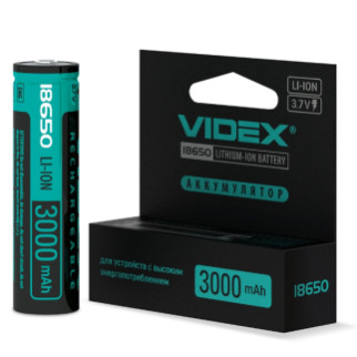 Акумулятор 18650 Li-lon 3000mAh захист (бл-1шт) Videx - Інтернет-магазин спільних покупок ToGether
