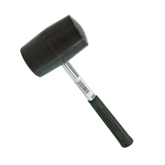 Молоток гумовий 450гр d55мм ручка метал/гума чорний MEGA - Інтернет-магазин спільних покупок ToGether