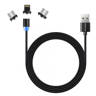 Кабель USB PD Lightning/Micro USB/Type-C ColorWay CW-CBPDCL033-GR 3,0A 1м сірий - Інтернет-магазин спільних покупок ToGether