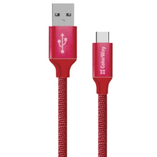 Кабель USB Type-C ColorWay CW-CBUC008-RD 2,4A 2м червоний - Інтернет-магазин спільних покупок ToGether