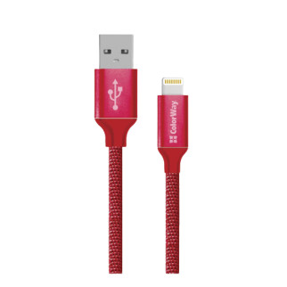 Кабель USB Lightning ColorWay CW-CBUL007-RD 2,4A 2м червоний - Інтернет-магазин спільних покупок ToGether