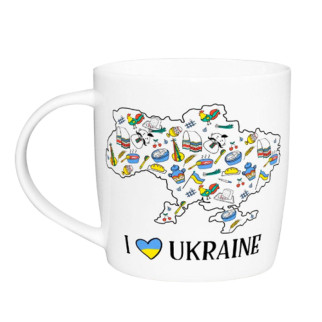 Чашка I love Ukraine 360 мл бочка (подарункова уп) 1943 Кварта - Інтернет-магазин спільних покупок ToGether