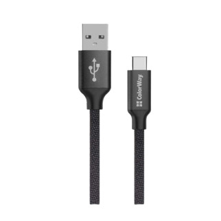 Кабель USB Type-C ColorWay CW-CBUC008-BK 2,4A 2м чорний - Інтернет-магазин спільних покупок ToGether