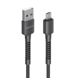 Кабель USB MicroUSB Havit HV-CB6195 2,1А 1м чорний - Інтернет-магазин спільних покупок ToGether