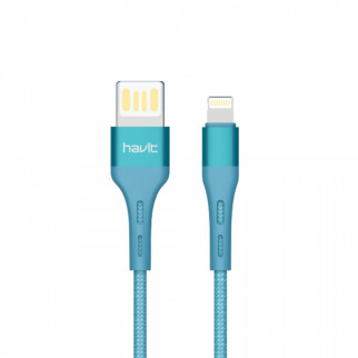 Кабель USB Lightning Havit HV-H699 2,1А 1м/1,2м блакитний - Інтернет-магазин спільних покупок ToGether