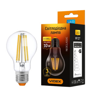 Лампа A60 10W E27 4100К 220V Filament LED Videx - Інтернет-магазин спільних покупок ToGether
