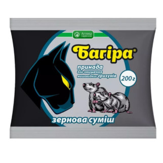 Принада для знищення гризунів 200гр зерно Багіра Укравіт - Інтернет-магазин спільних покупок ToGether