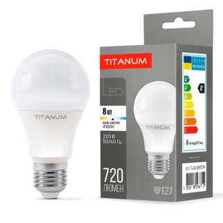 Лампа A60 8W E27 4100 К 220V LED Titanum - Інтернет-магазин спільних покупок ToGether