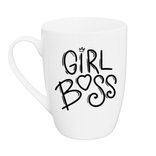 Чашка для капучіно Girl boss black 360мл (подарункова уп) 1799 Кварта - Інтернет-магазин спільних покупок ToGether