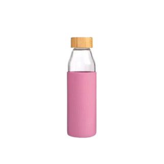 Пляшка 500мл з бамбуковою кришкою скло KAMILLE - Інтернет-магазин спільних покупок ToGether