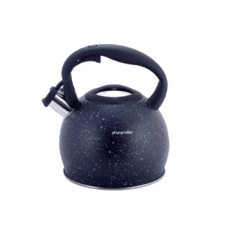 Чайник 3л нержавіюча сталь зі свистком з ручкою "soft-touch" чорний 860 KAMILLE - Інтернет-магазин спільних покупок ToGether