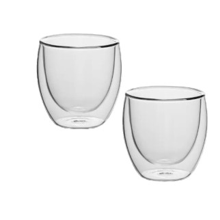 Набір склянок 2шт 100мл з подвійними стінками скло 9013 KAMILLE - Інтернет-магазин спільних покупок ToGether