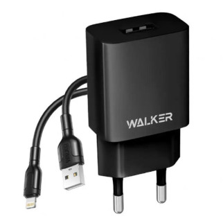 Зарядний пристрій мережевий USB + кабель MicroUSB 2,1А чорний WALKER WH--26 - Інтернет-магазин спільних покупок ToGether