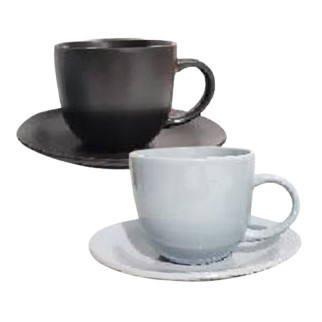 Набір чайний 2 предмети (ч.300мл/блюдце d15см) 2 кольори S&T - Інтернет-магазин спільних покупок ToGether