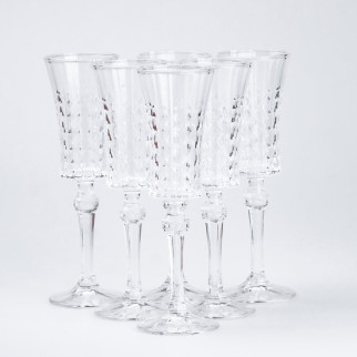 Келих для шампанського високий скляний прозорий набір 6 шт - Інтернет-магазин спільних покупок ToGether