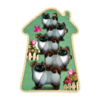 Настільна гра-сортер "Веселі котики"Ubumblebees (ПСФ066) PSF066 більше-менше - Інтернет-магазин спільних покупок ToGether