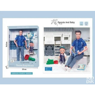 Лялька A 785-2 (36/2) тато з сином, іграшка, висота 30 см, в коробці - Інтернет-магазин спільних покупок ToGether
