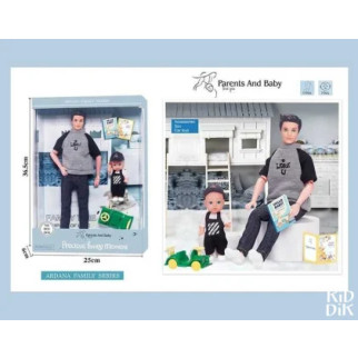 Лялька A 785-3 (36/2) тато з сином, іграшка, висота 30 см, в коробці - Інтернет-магазин спільних покупок ToGether