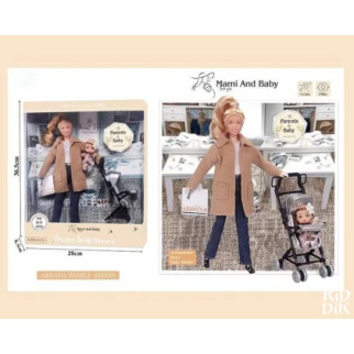 Лялька A 789-3 (24/2) висота 30 см, немовля, зйомне взуття, аксесуари, візочок, в коробці - Інтернет-магазин спільних покупок ToGether