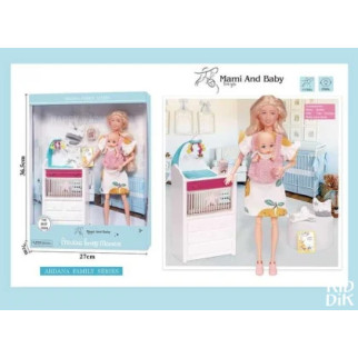 Лялька A 786-1 (36/2) висота 30 см, немовля, зйомне взуття, аксесуари, пеленальний столик, в коробці - Інтернет-магазин спільних покупок ToGether